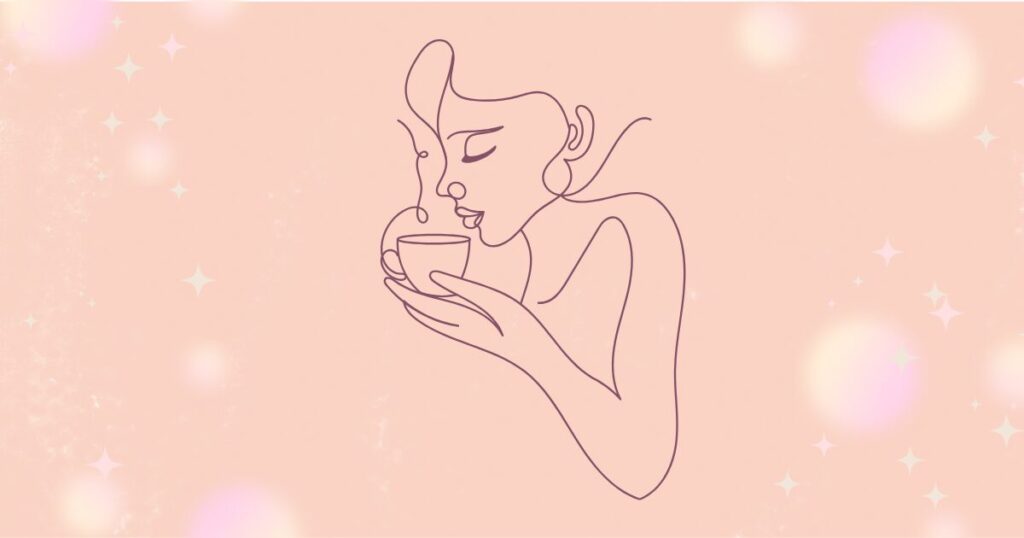 彼からの返信が遅くストレスを感じて落ち着こうとしている女性