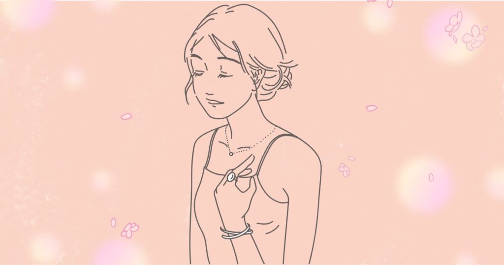 嬉しいけど戸惑う女性の様子